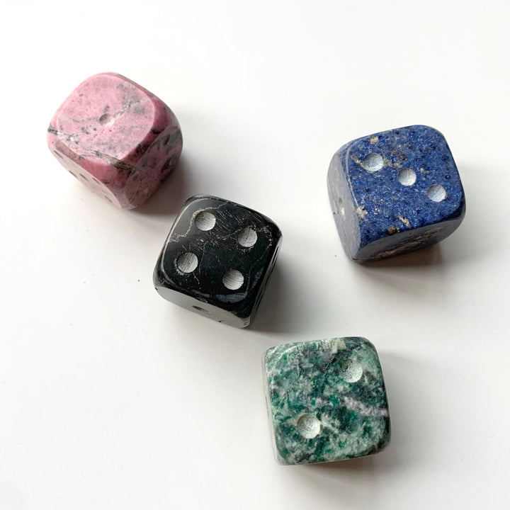 Handcrafted Stone Giant Decor Dice, 4 Ct.