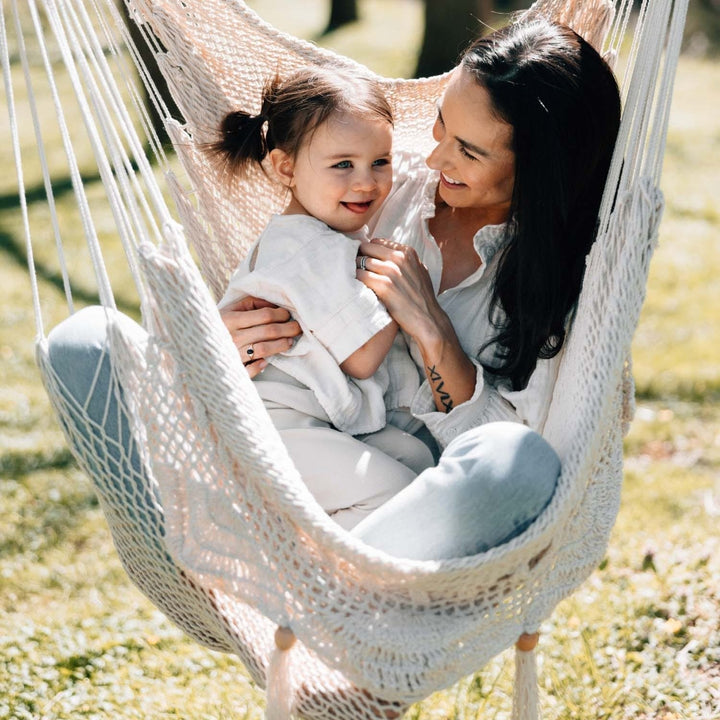 Handcrafted Natural Cotton Hammock Swing Chair