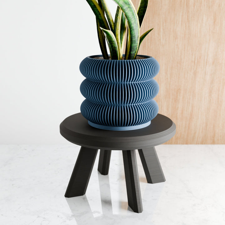 Biodegradable Plant-Based Bubble Planter, Ribbed Decor