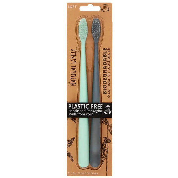 Biodegradable Cornstarch Manual Toothbrush, 2 Ct.
