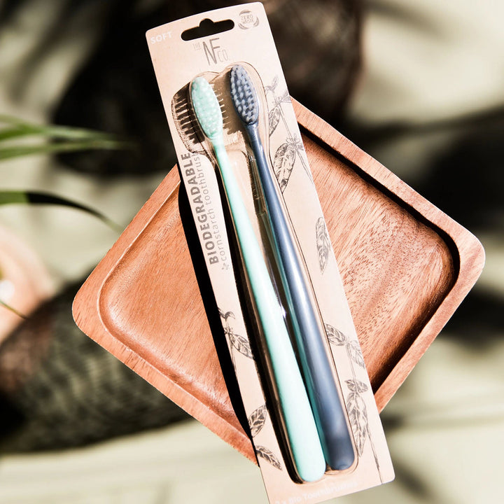 Biodegradable Cornstarch Manual Toothbrush, 2 Ct.