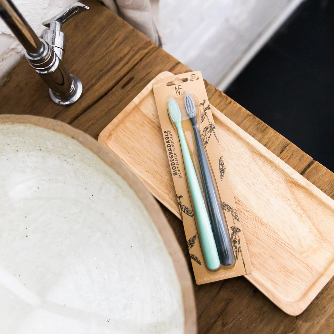 Biodegradable Cornstarch Manual Toothbrush, 2 Ct.
