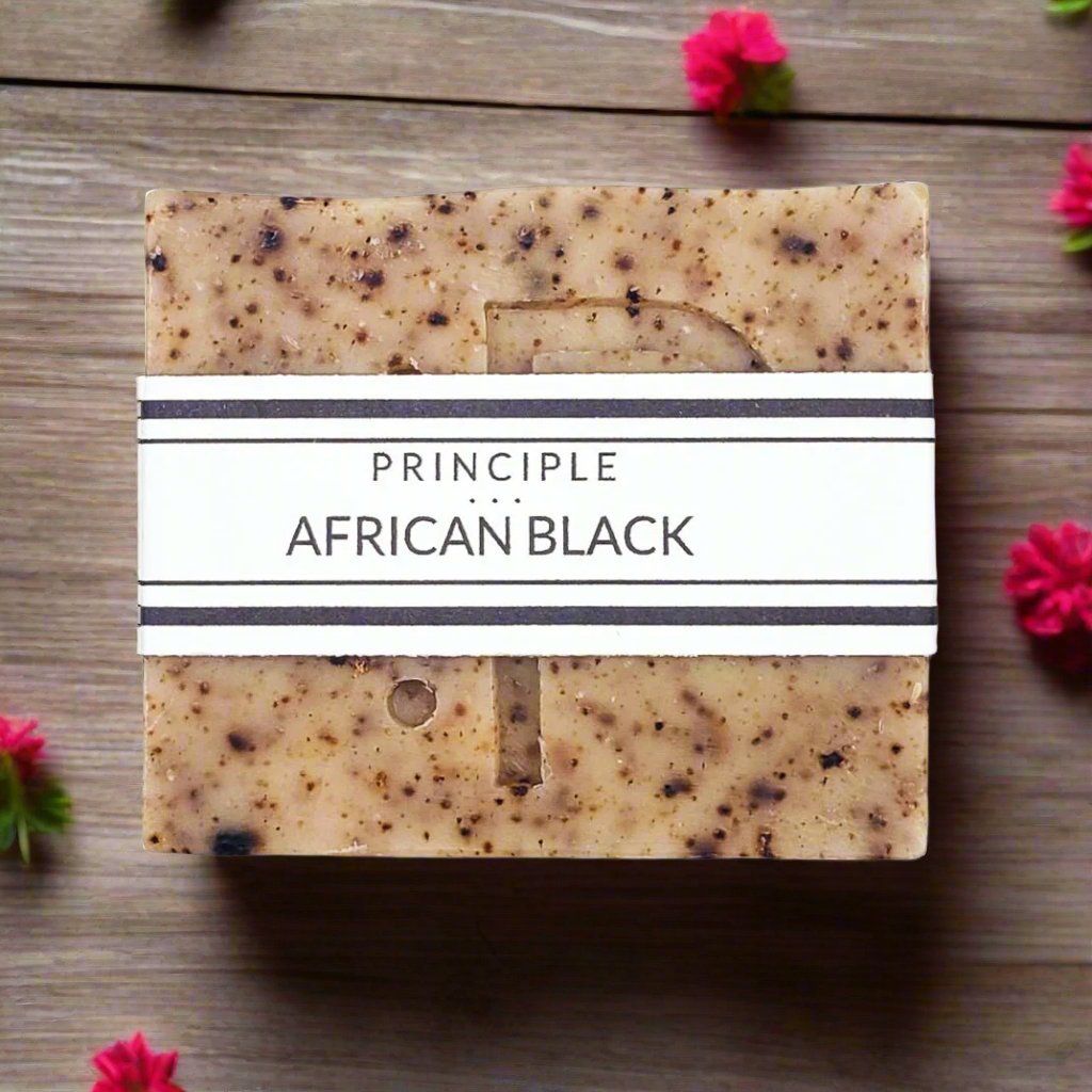 Vegan African Black Exfoliating Bar Soap, 4 oz.