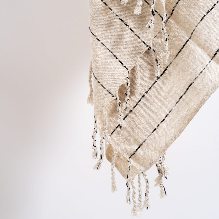 Handcrafted Linen Cotton Turkish Bath Towel, 37" x 73"