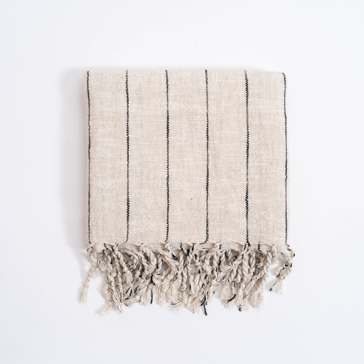 Handcrafted Linen Cotton Turkish Bath Towel, 37" x 73"