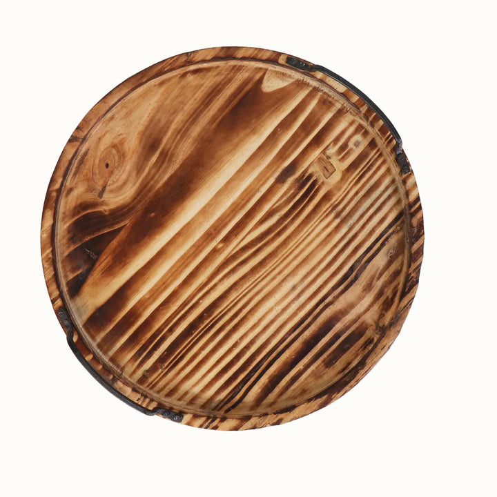 Handcrafted Mango Wood Serving Tray with Handles