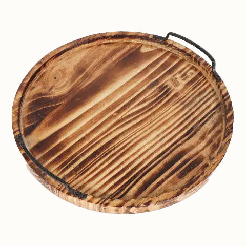 Handcrafted Mango Wood Serving Tray with Handles