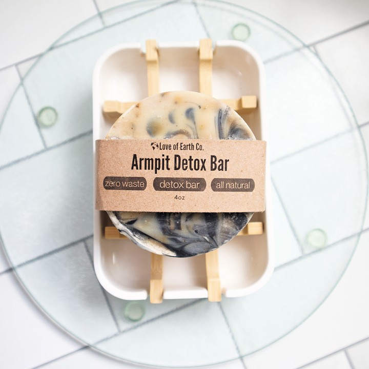 Vegan Charcoal &amp; Coffee Exfoliating Armpit Bar Soap