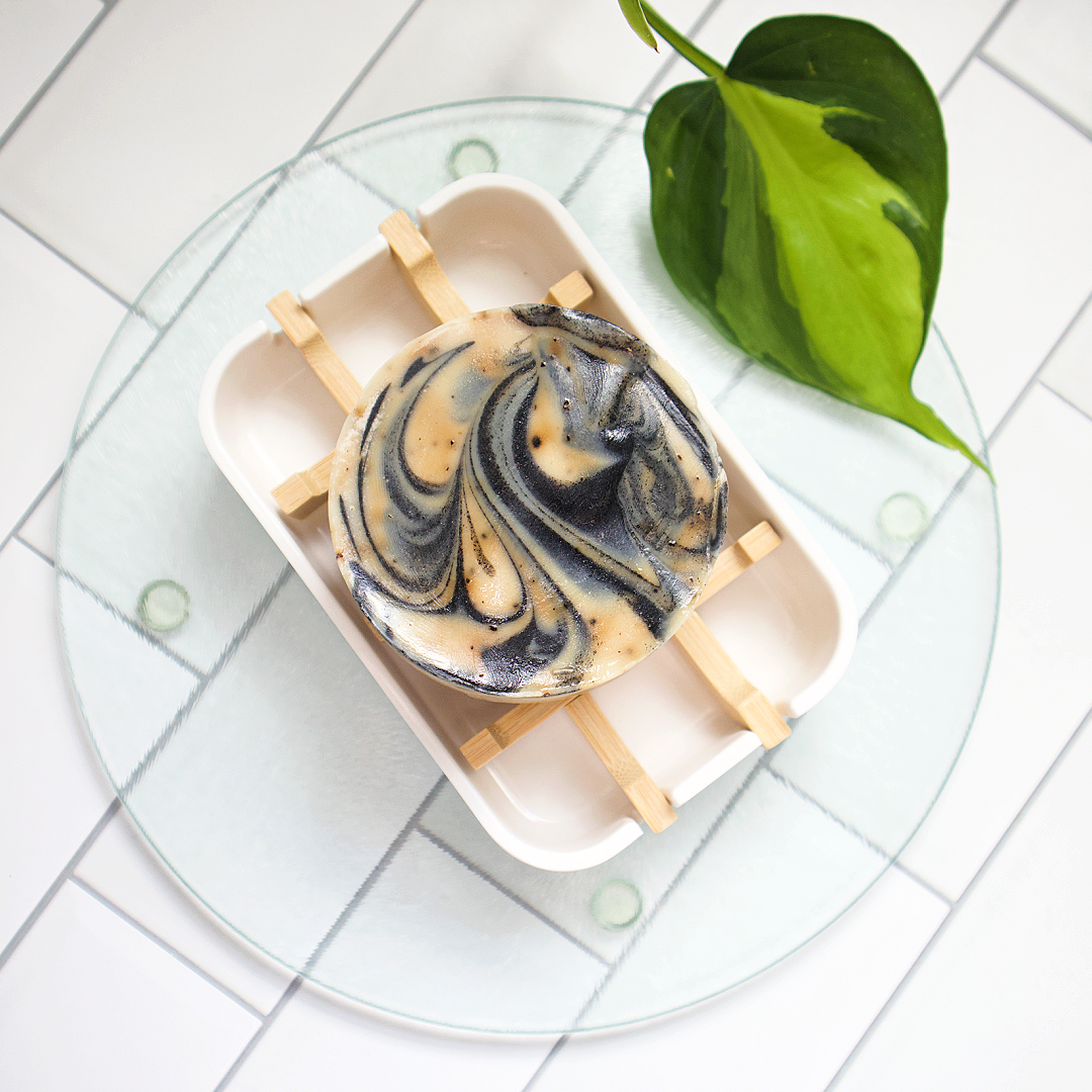 Vegan Charcoal &amp; Coffee Exfoliating Armpit Bar Soap