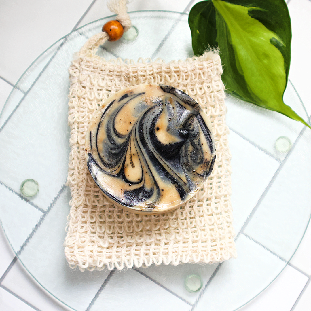 Vegan Charcoal &amp; Coffee Exfoliating Armpit Bar Soap