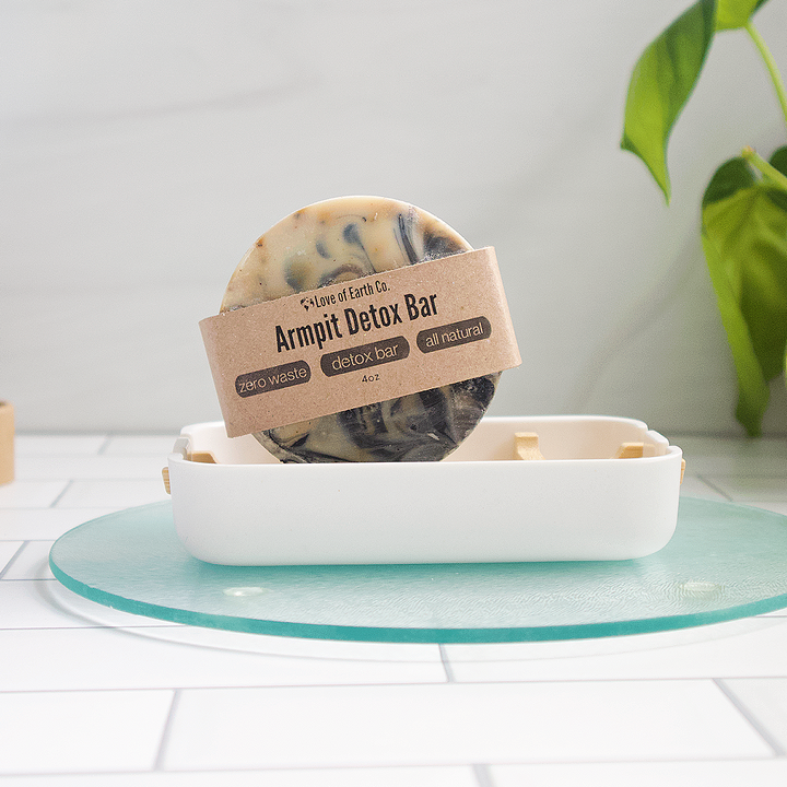Vegan Charcoal &amp; Coffee Exfoliating Armpit Bar Soap