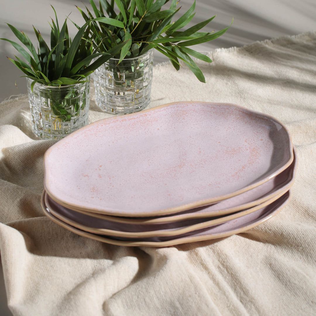 Non-Toxic Porcelain Oval Serveware Platters, 4 Ct.