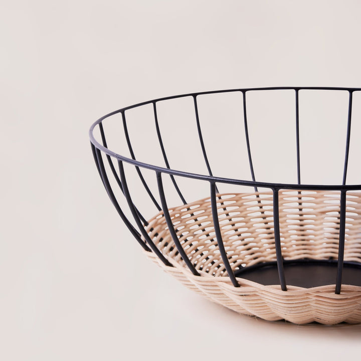 Handwoven Rattan Fruit Basket, 13.8" x 4.72"