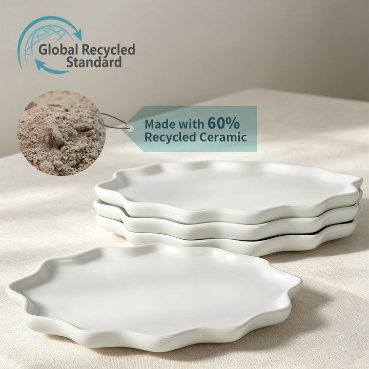 Recycled Ceramic Dinner Plates, 4 Ct.