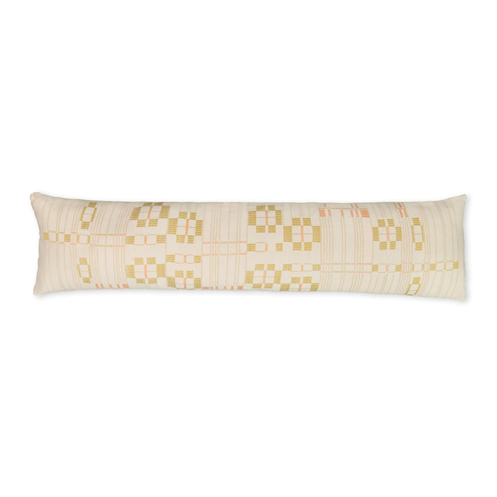 Handwoven Loin-Loom Cotton Long Lumbar Cover, 12" x 48"