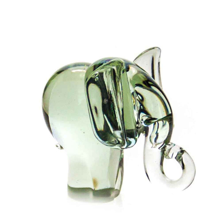 Handcrafted Recycled Glass Elephant Decor