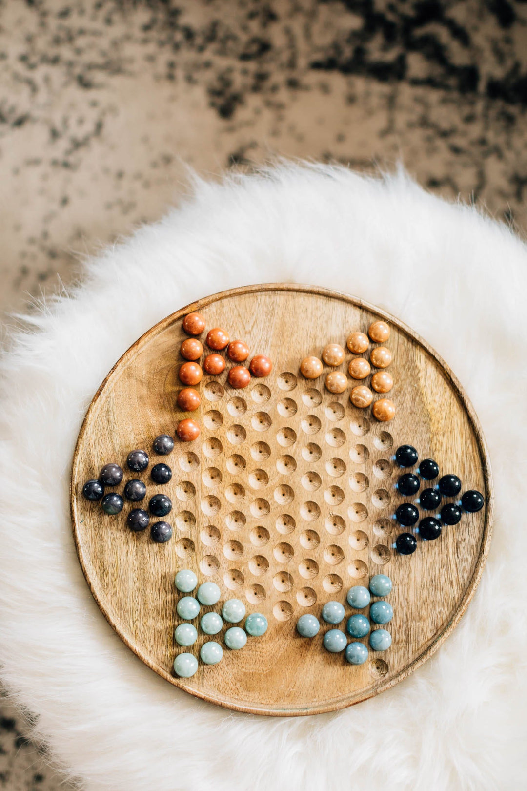 Handcrafted Star Chinese Checkers Board Game