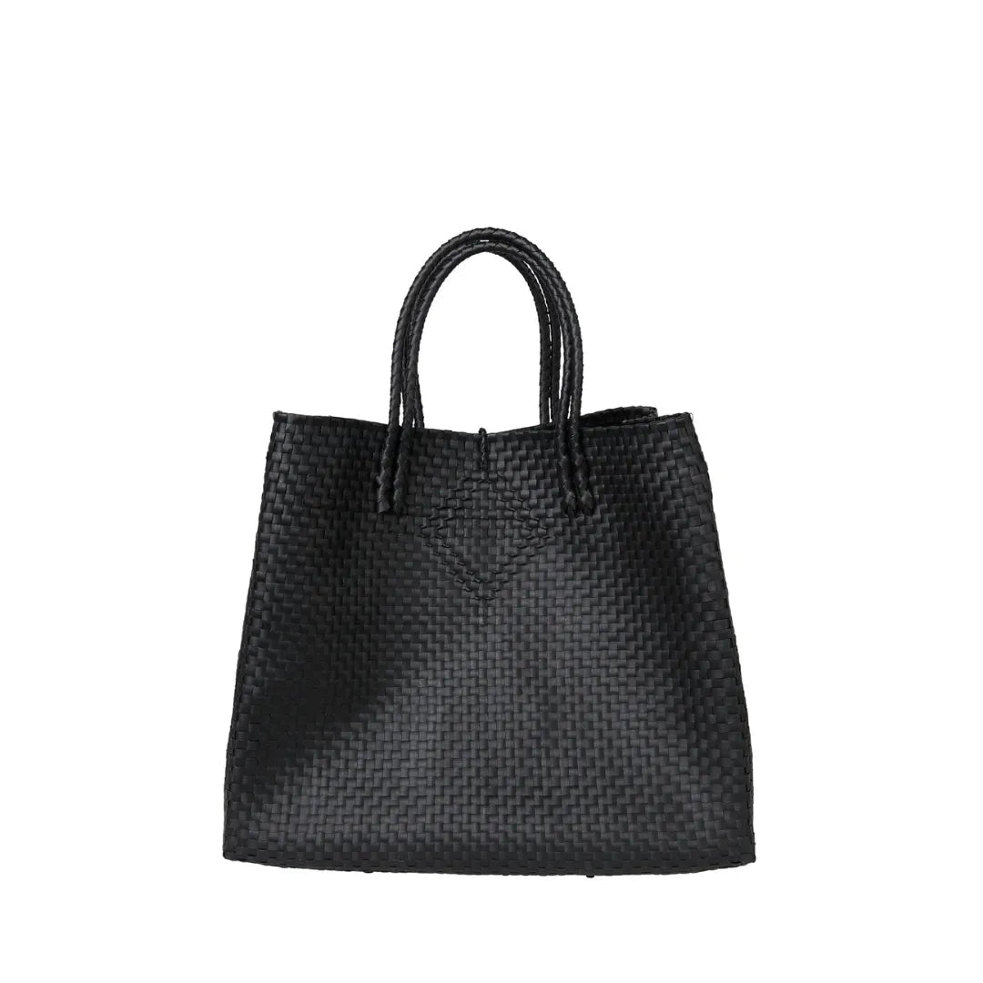 Handwoven Recycled Plastic Maxi Tote, 13.5" x 14"