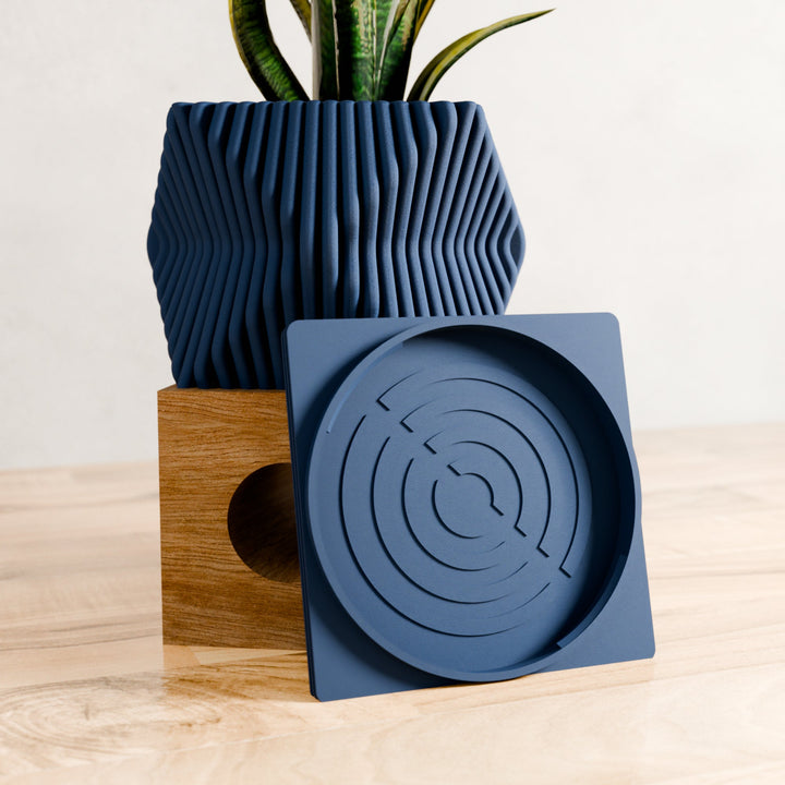 Biodegradable Sculptural Tide Planter, Bioplastic Decor