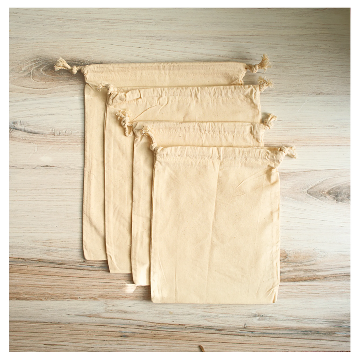 Cotton Produce Bag Set of Four