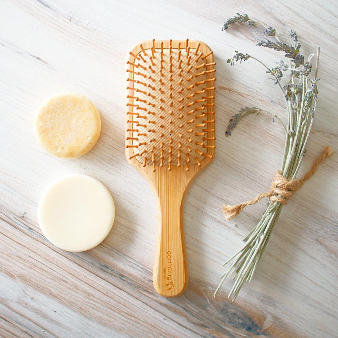 Vegan Bamboo Bristle Paddle Hair Brush