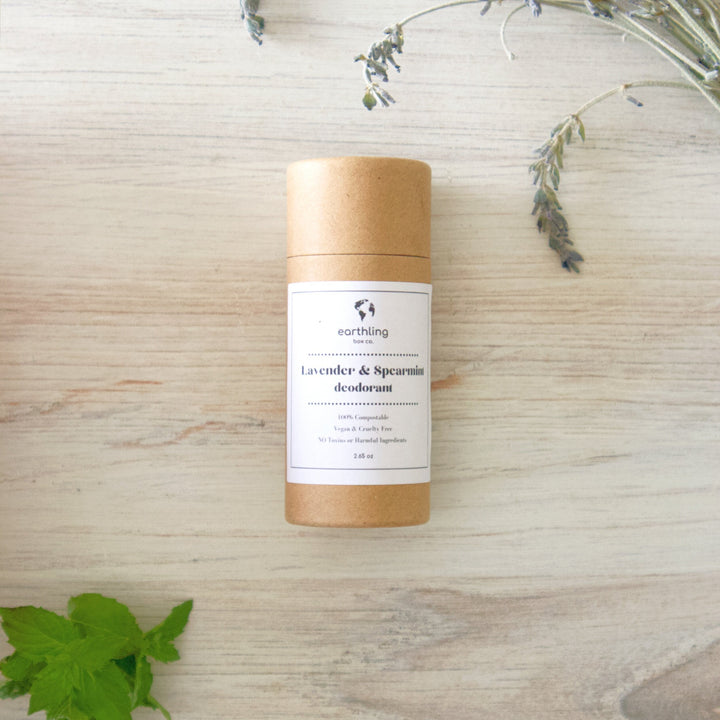 Handcrafted Vegan Deodorant Bar, Lavender Spearmint