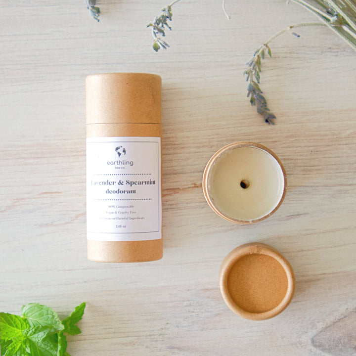 Handcrafted Vegan Deodorant Bar, Lavender Spearmint