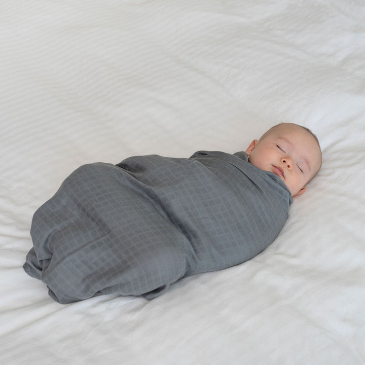 Organic Cotton Muslin Baby Swaddle Blanket, 47" x 47"