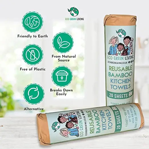 Biodegradable Heavy-Duty Bamboo Towels, 11" x 11"