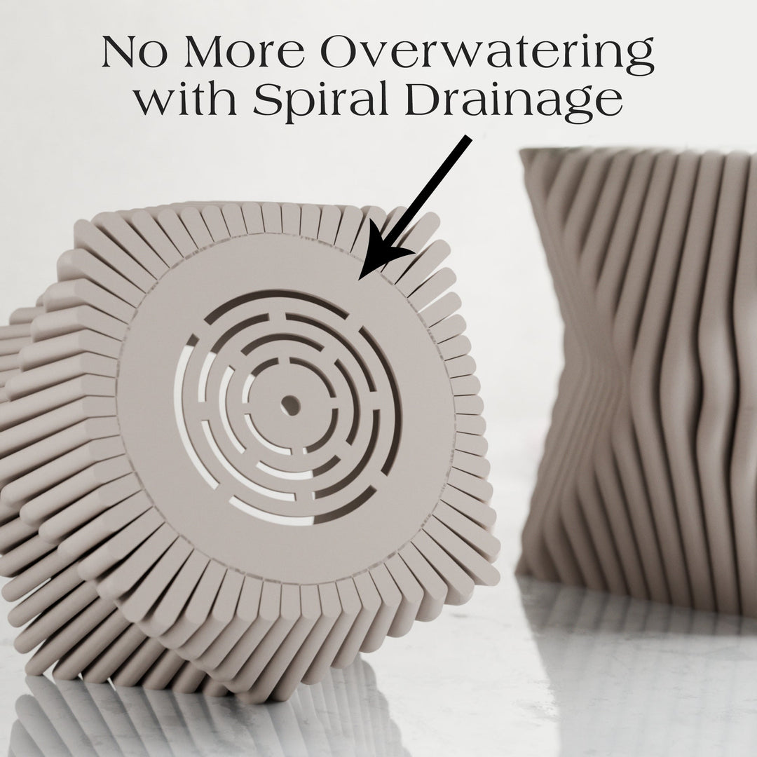 Biodegradable Sculptural Tide Planter, Bioplastic Decor
