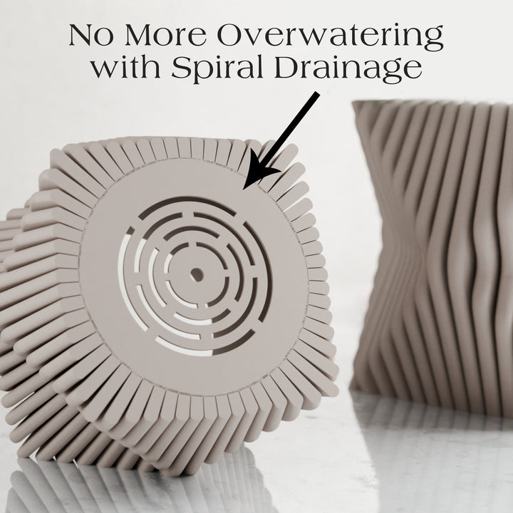 Biodegradable Sculptural Tide Planter, Bioplastic Decor