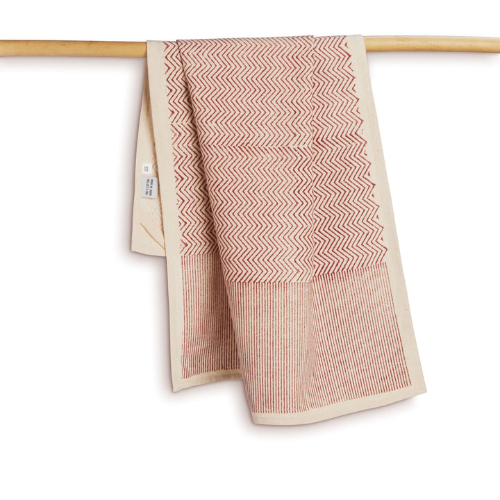 Fair Trade Hand Block Printed Kora Cotton Towels, 2 Ct.