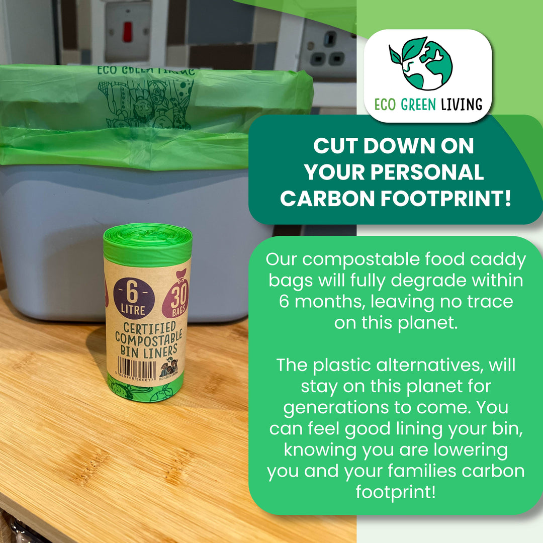 Compostable Corn Starch Caddy Liners, 1.5 Gal, 30 Ct.