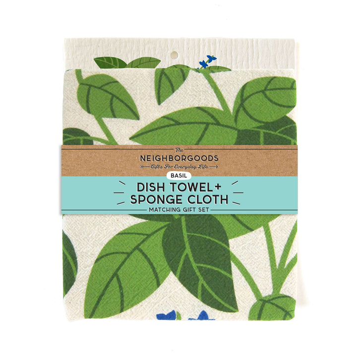Biodegradable Cotton Dish Towel &amp; Sponge Set, 2 Ct.
