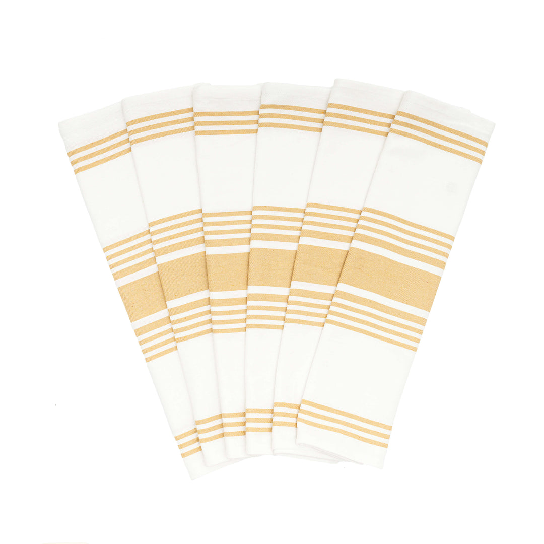 Organic Cotton Striped Kitchen Towels, 20"x30", 6 Ct.