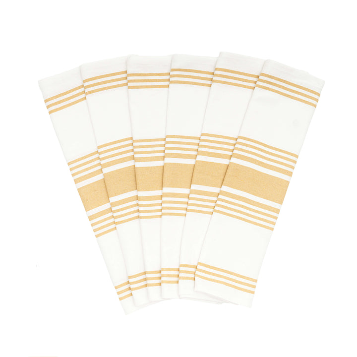 Organic Cotton Striped Kitchen Towels, 20"x30", 6 Ct.