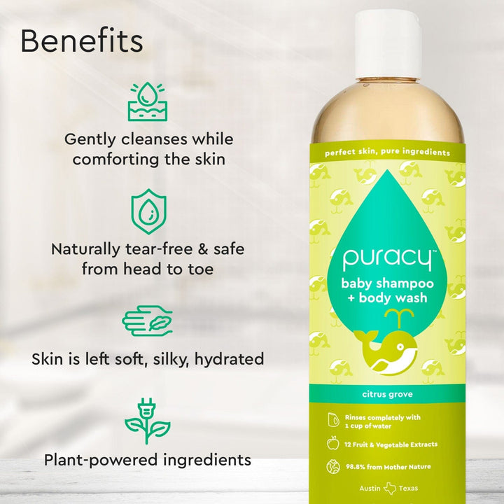 Pure Plant-Based Tear-Free Baby Shampoo &amp; Body Wash
