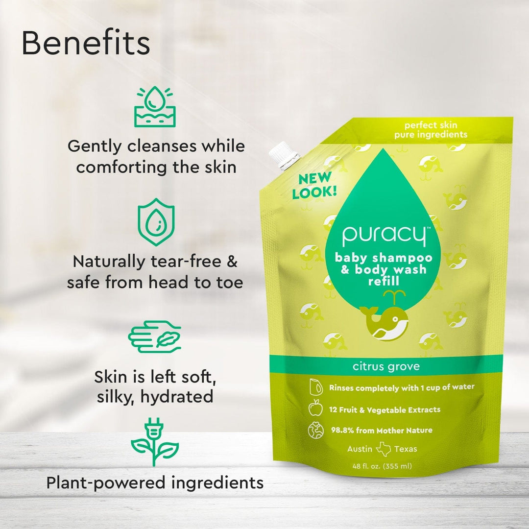 Pure Plant-Based Tear-Free Baby Shampoo &amp; Body Wash