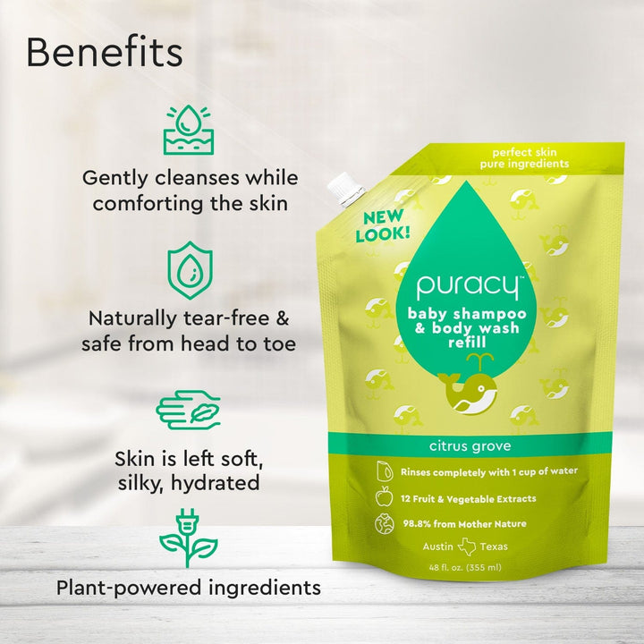 Pure Plant-Based Tear-Free Baby Shampoo &amp; Body Wash