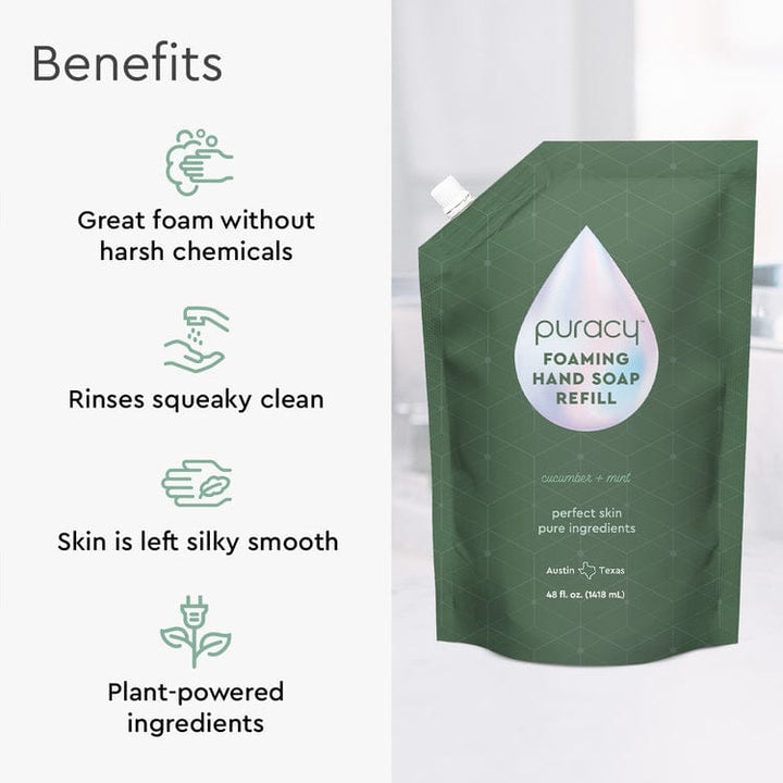 Biodegradable Plant-Based Foaming Hand Soap, 12 oz.