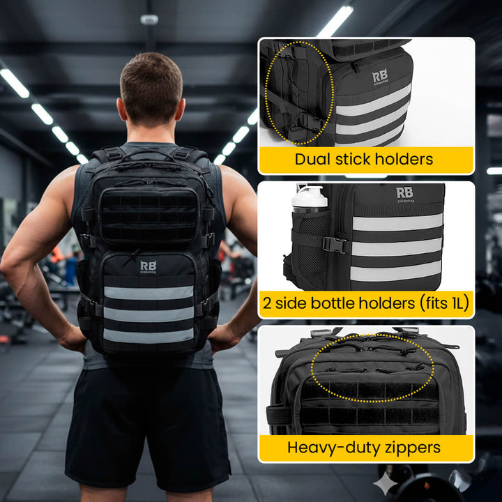 RPET 900D Tactical Military Backpack 30L, Black