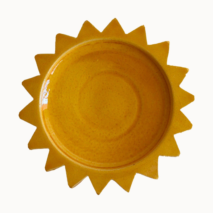 Handcrafted Terracotta Sun Ceramic Dinnerware Plate