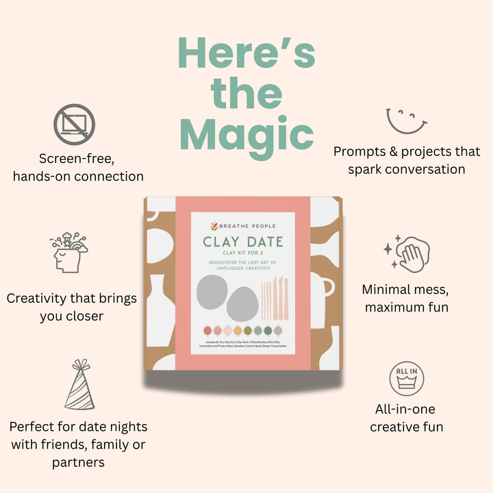 Handcrafted Natural Clay Date Night Kit for Two