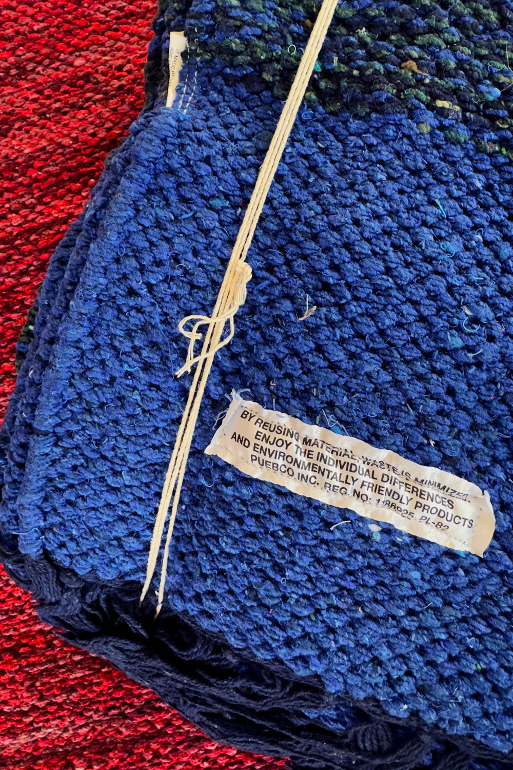 Upcycled Handloomed Area Rug, 7.25" x 9.8"
