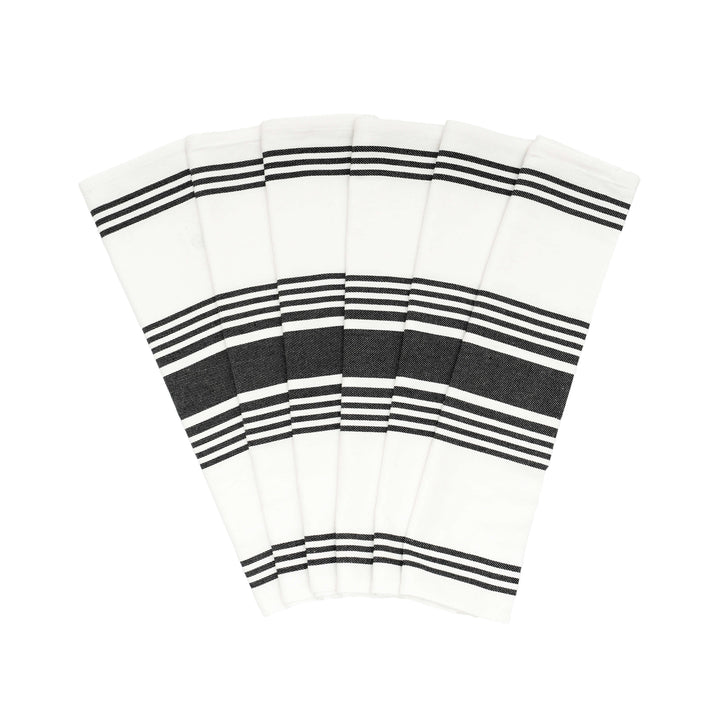 Organic Cotton Striped Kitchen Towels, 20"x30", 6 Ct.