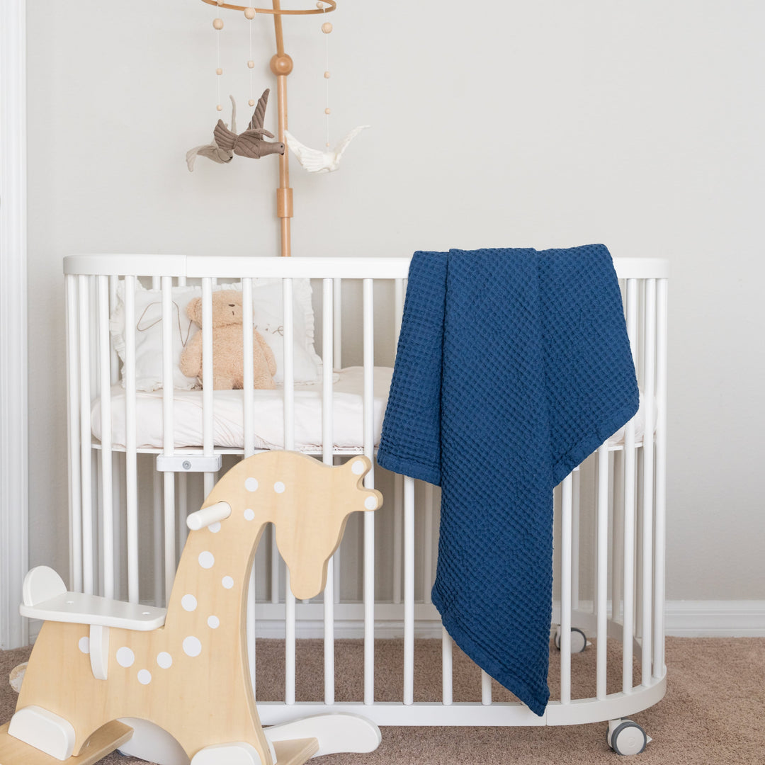 Organic Cotton Waffle Weave Baby Throw Blanket