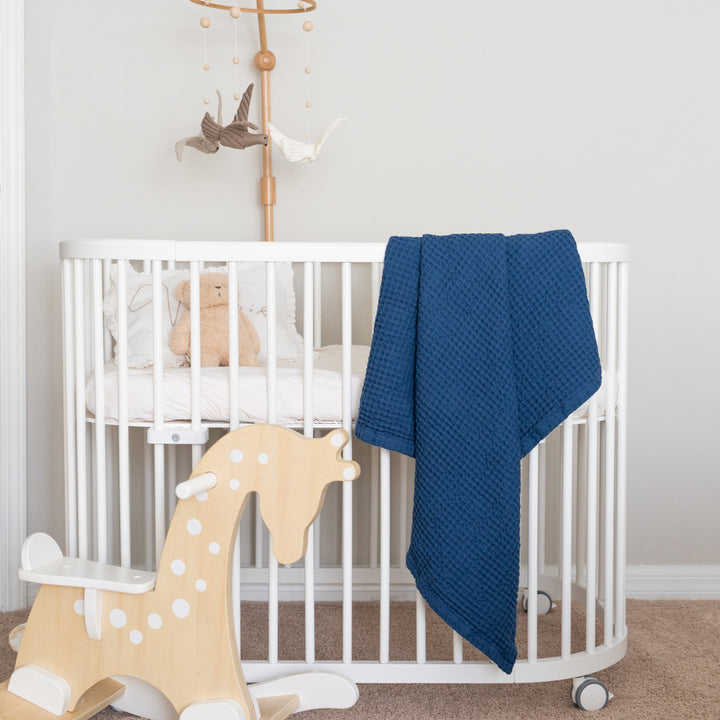 Organic Cotton Waffle Weave Baby Throw Blanket