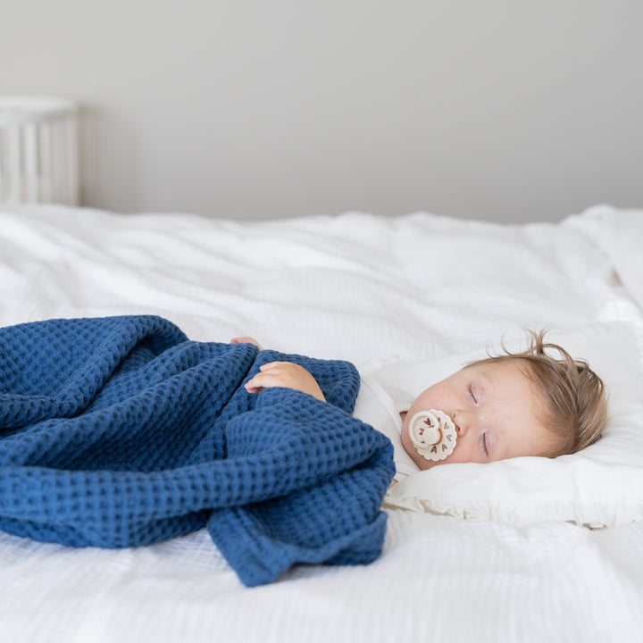 Organic Cotton Waffle Weave Baby Throw Blanket