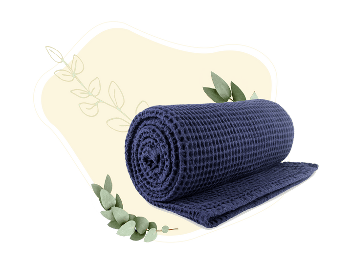 Organic Cotton Waffle Weave Throw Blanket, 60" x 50"