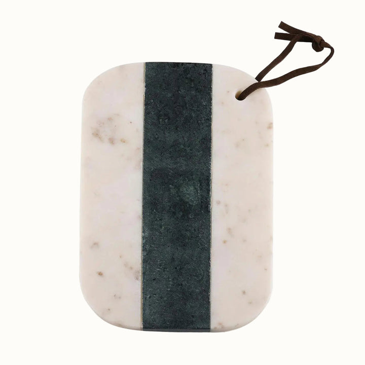 Handcrafted Green &amp; White Marble Cutting Board